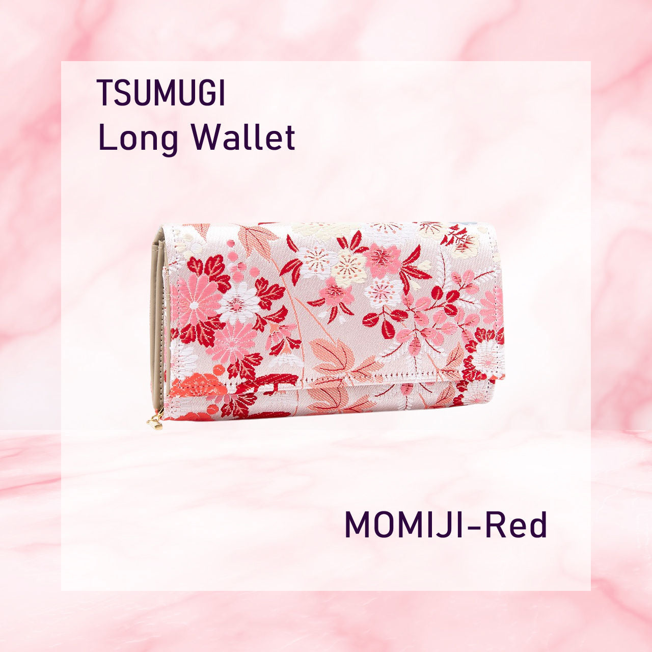 TSUMUGI Long Wallet - MOMIJI-Red